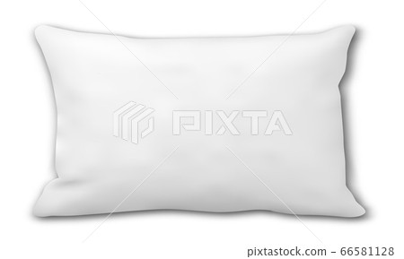 Pillow mockup. Rectangular bed cushion blank 66581128