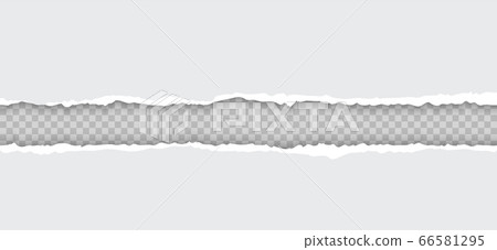 Torn paper with ripped edges realistic vector illustration 66581295