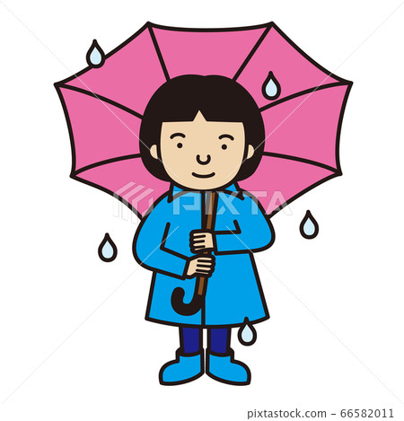 A girl with an umbrella 66582011
