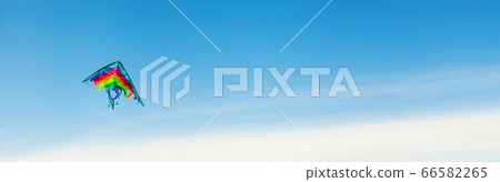 colorful kite flying in the sky blue colorful kite flying in the sky blue 66582265