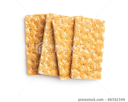 Knackebrot. Wholegrain crispbread with sesame 66582349
