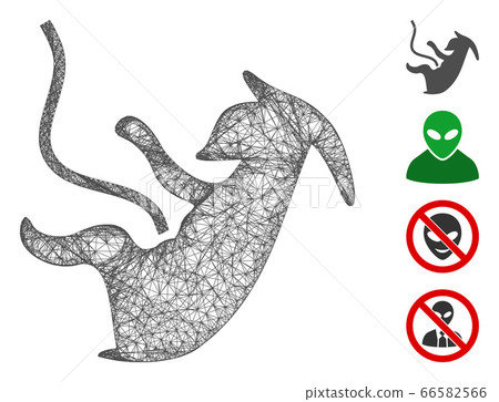 Alien Embryo Web Vector Mesh Illustration 66582566