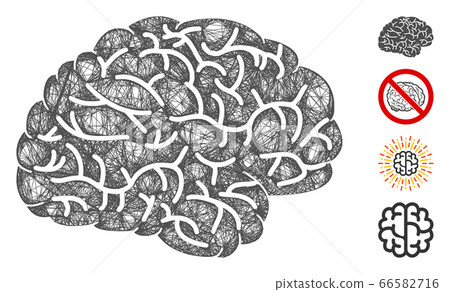 Brain Web Vector Mesh Illustration Brain Web Vector Mesh Illustration 66582716