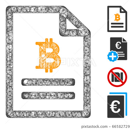 Bitcoin Price Page Web Vector Mesh Illustration 66582729