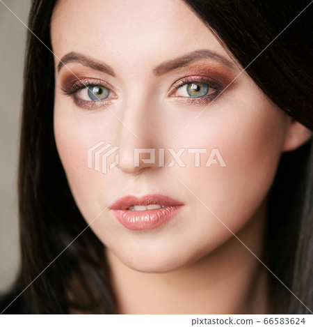 Cosmetology young woman face. White beautiful girl Cosmetology young woman face. White beautiful girl 66583624
