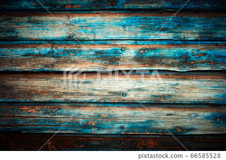 Old wood plankfence is hardly weathered 66585528