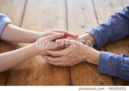 握手的一對年輕夫婦 握手的一對年輕夫婦 66585628