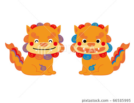 Shisa's Okinawa illustration poses for Aun's breath 66585995