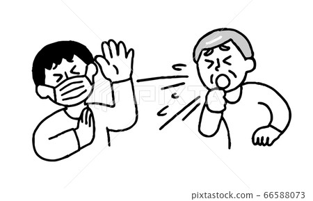 Senior men coughing and hating mask men's plain clothes (simple) Senior men coughing and hating mask men's plain clothes (simple) 66588073