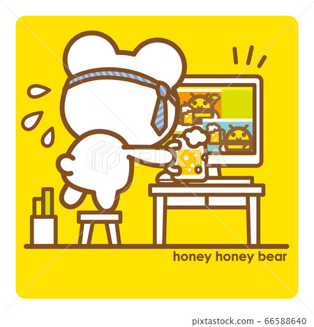 Honey Honey Bear Online drinking party at home 66588640