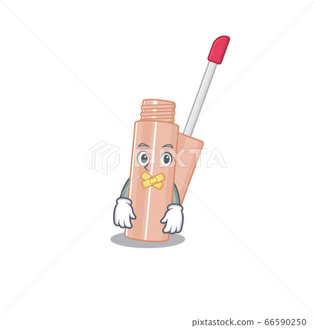 Lip tint cartoon character style having strange silent face 66590250