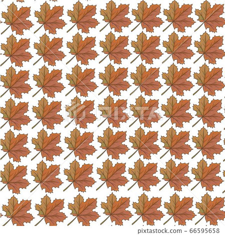 Maple leaves, dry foliage of tree in autumn seamless pattern 66595658