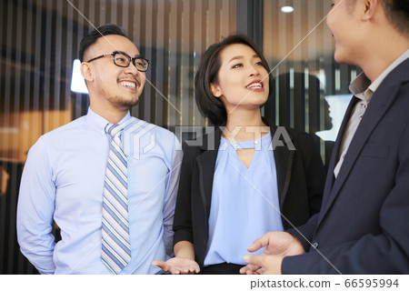 Colleagues Chatting During Break Colleagues Chatting During Break 66595994