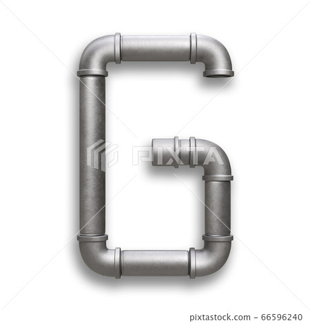 Alphabet made of Metal pipe, letter G 66596240