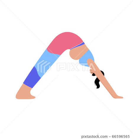 Yoga flat vector illustration. Healthy pregnancy. Yoga flat vector illustration. Healthy pregnancy. 66596565