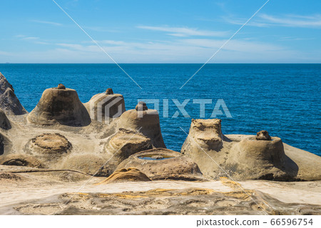 Candle Rocks at Yehliu Geopark, new taipei city, Candle Rocks at Yehliu Geopark, new taipei city, 66596754