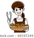Bakery woman with tongs Bakery woman with tongs 66597249