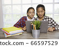 Home online study or Work from home concept 66597529