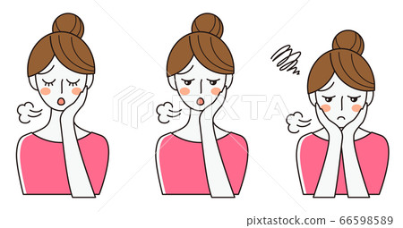 A Woman With A Troubled Look - Stock Illustration [66598589] - Pixta