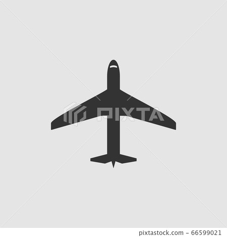 Airplane icon flat Airplane icon flat 66599021