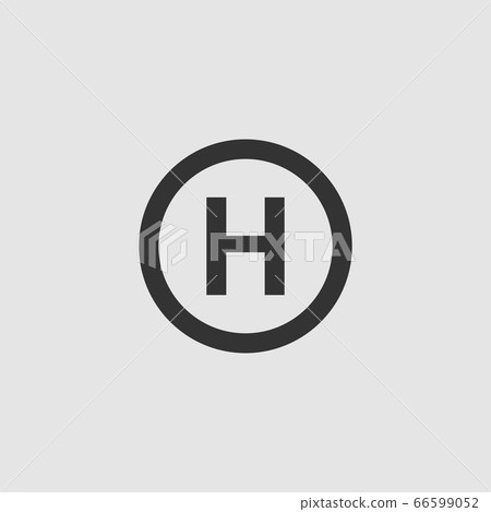 Helicopter landing icon flat Helicopter landing icon flat 66599052