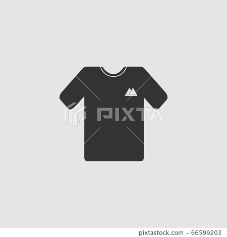 T-shirt icon flat. T-shirt icon flat. 66599203
