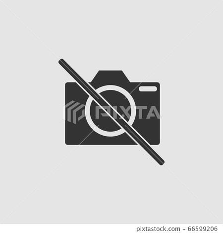 No photo camera icon flat. No photo camera icon flat. 66599206