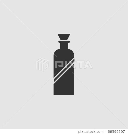Bottle icon flat. Bottle icon flat. 66599207