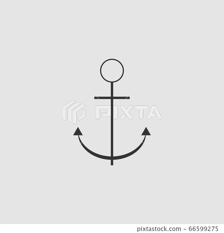 Anchor icon flat. Anchor icon flat. 66599275