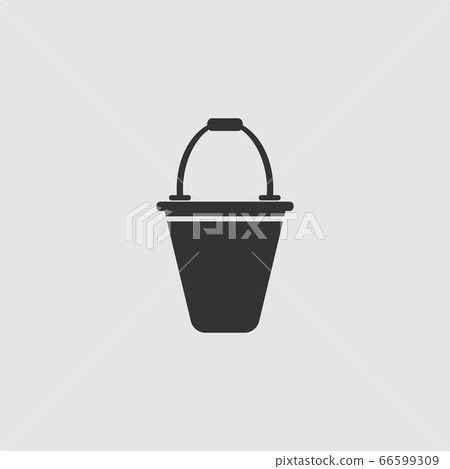 Bucket icon flat. 66599309