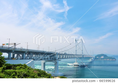 兵庫縣一側的兵庫縣鳴門海峽大橋 兵庫縣一側的兵庫縣鳴門海峽大橋 66599616