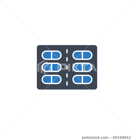 Pills related vector glyph icon. Pills related vector glyph icon. 66599842
