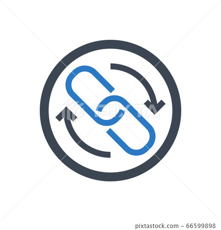 Backlinks Line Vector Glyph Icon 66599898