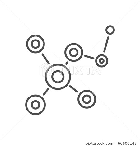Molecule related vector thin line icon. Molecule related vector thin line icon. 66600145