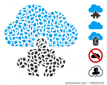 Dotted Mosaic Cloud Component Dotted Mosaic Cloud Component 66600391