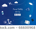 Travel safely during COVID background vector 66600968