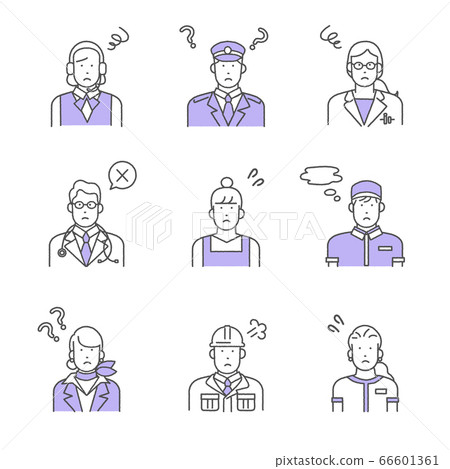 Essential worker person illustration material set 66601361