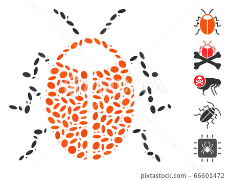 Oval Collage Bug - Stock Illustration [66601472] - PIXTA