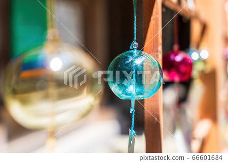 Kumano Shrine in early summer (Kumano Taisha Shrine) Wind-bell decoration "Kanade" Nanyo City, Yamagata Prefecture 66601684