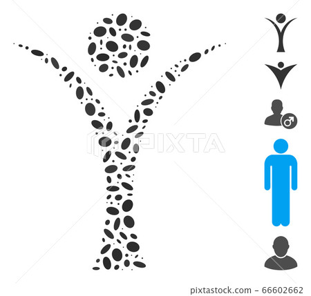 Ellipse Mosaic Abstract Man 66602662