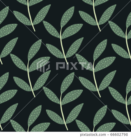 Geometric branches with leaves seamless pattern on Geometric branches with leaves seamless pattern on 66602798