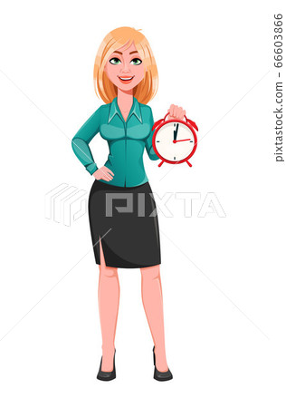 Blond businesswoman cartoon character Blond businesswoman cartoon character 66603866
