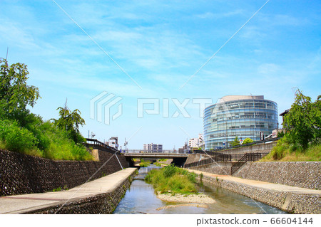 A view of the Seto River and Seto City downtown area A view of the Seto River and Seto City downtown area 66604144