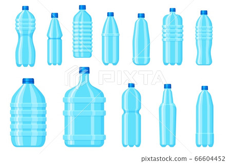Plastic water bottle. Empty drink container 66604452