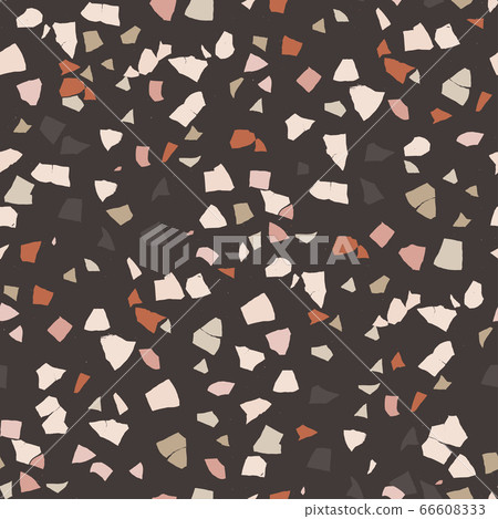Vector abstract terrazzo seamless pattern. - Stock Illustration ...