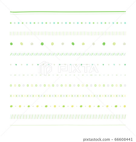 Simple hand-drawn line set (green) 66608441