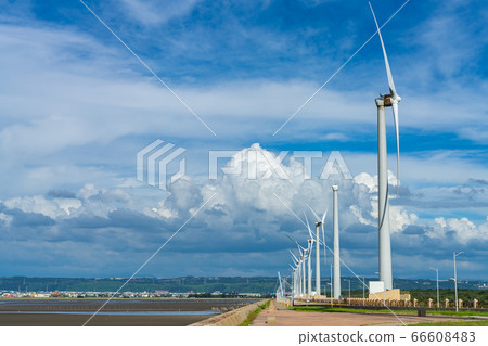 Taichung Port Wind Power Plant Kaomei Wetland Taichung City Taiwan Taichung Port Wind Power Plant Kaomei Wetland Taichung City Taiwan 66608483