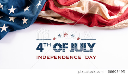 Happy Independence Day. American flags against a 66608495