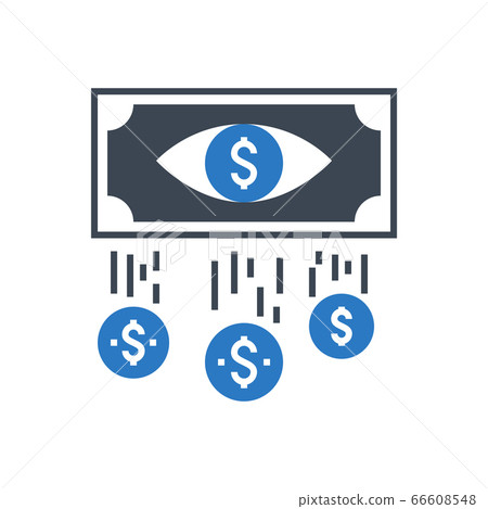Cost Per Impression Vector Glyph Icon 66608548