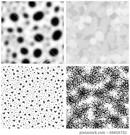 Halftone Pattern. Set of Dots. Dotted Texture on White Background. Overlay Grunge Template. Distress Linear Design. 66608782